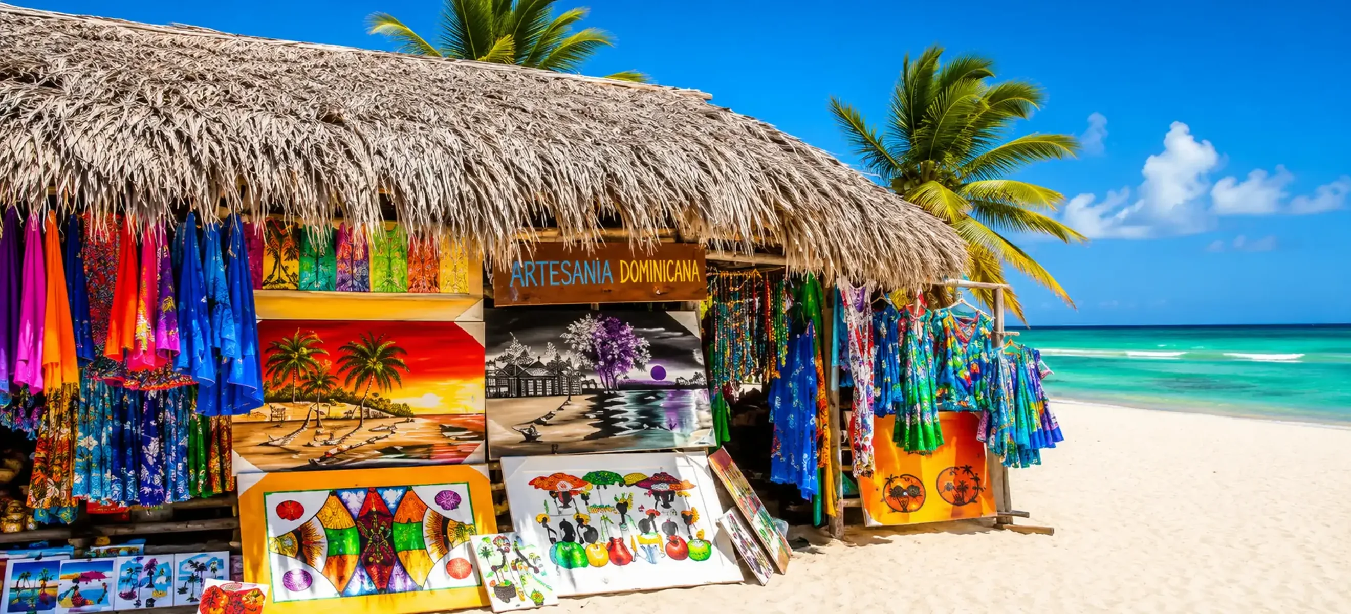 Colorful Mexican artisan market stop during a Cancun and Isla Mujeres excursion